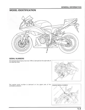 Honda CBR600RR Motorcycle Service Manual (2007) Preview image 5