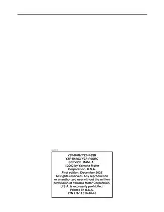 2003 Yamaha YZF-R6 service manual Preview image 2