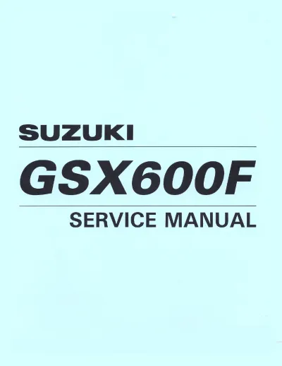 Preview: 1999–2001 Suzuki GSX600F Factory Service Manual (P/N 99500-35070-01E, 99500-35070-03E)