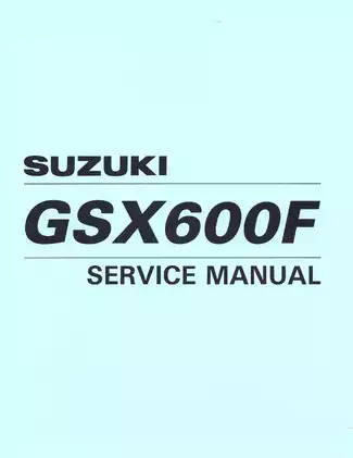 1999-2001 Suzuki GSX600F service manual Preview image 1
