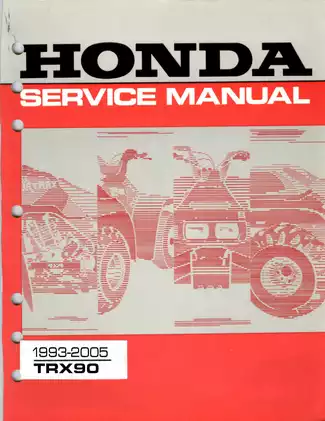 Honda TRX90 Service Manual (1993-2005) - Comprehensive Maintenance Guide