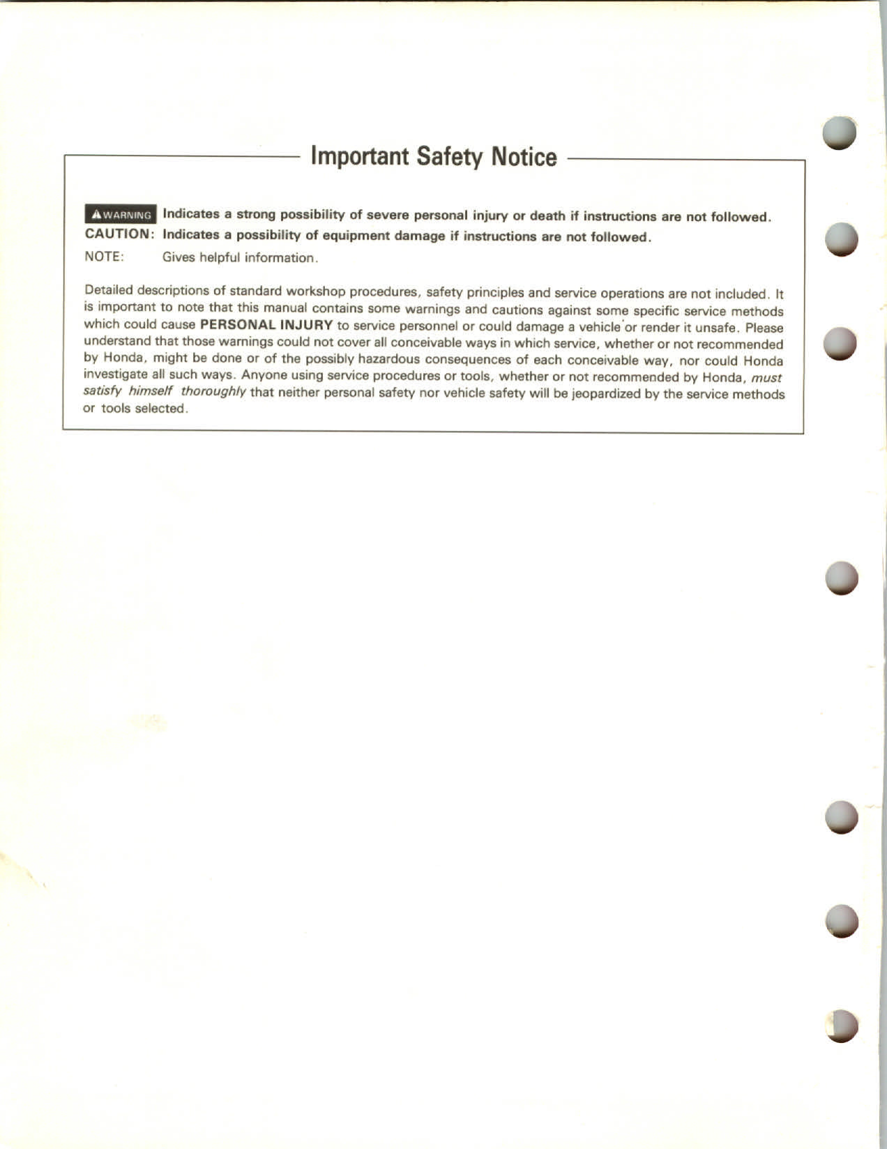 1993-2003 Honda TRX90 ATV service manual Preview image 2