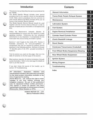 Honda TRX90 Service Manual (1993-2005) - Comprehensive Maintenance Guide Preview image 3
