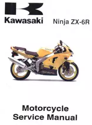 2000-2002 Kawasaki Ninja ZX-6R motorcycle service manual Preview image 1
