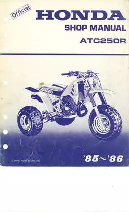 Comprehensive Shop Manual for Honda ATC250R (1985) Preview image 1