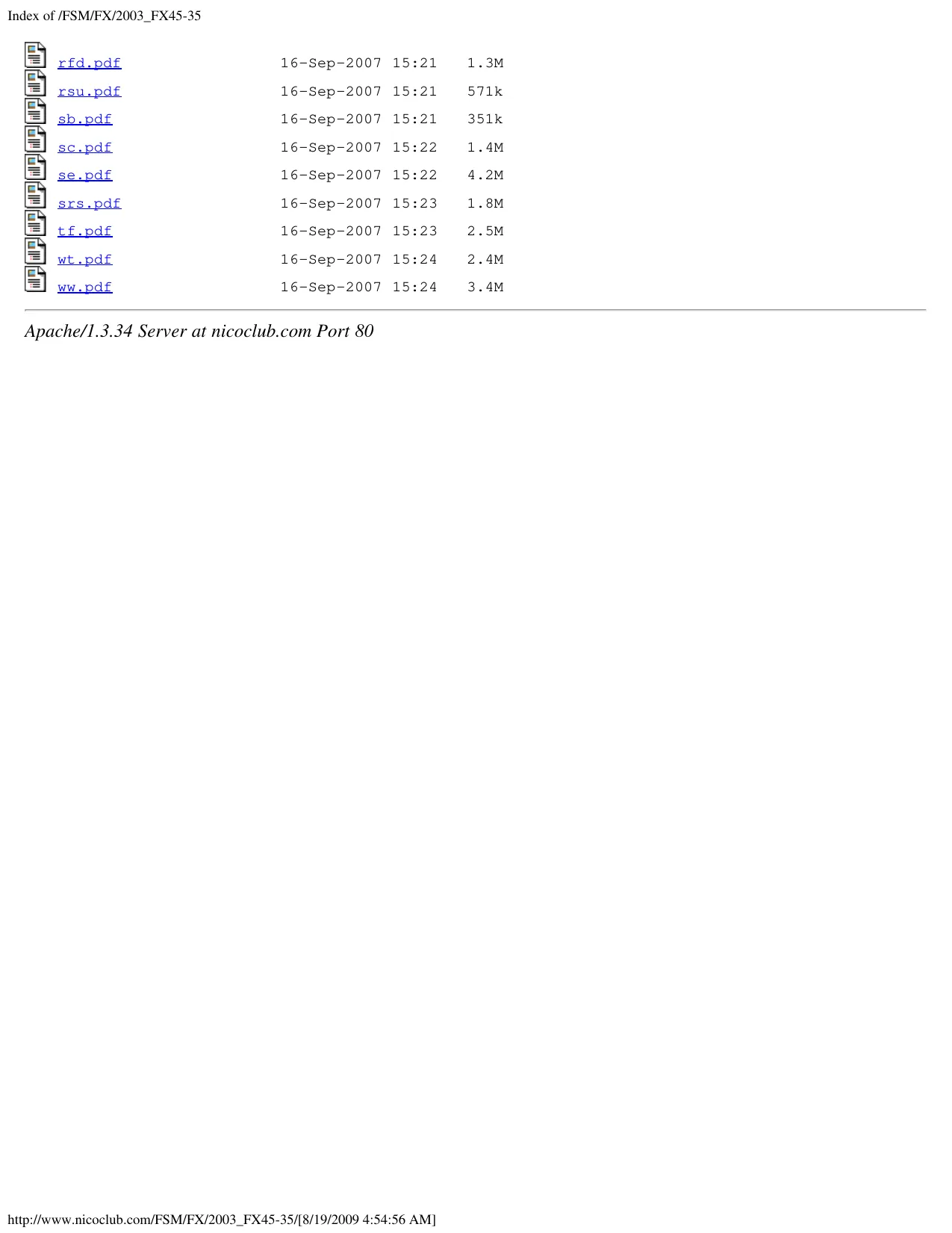 2003-2008 Infiniti FX45, FX35 shop manual Preview image 2