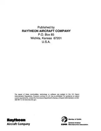 Raytheon Aircraft Bonanza 36, A36, A36TC & B36TC Illustrated Parts Catalog | Comprehensive Guide for Maintenance and Repairs Preview image 3