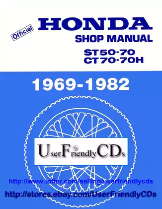 Honda CT70/70H Shop Manual - Comprehensive Maintenance and Repair Guide Preview image 1