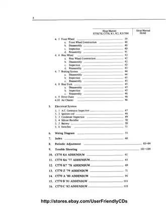 Honda CT70/70H Shop Manual - Comprehensive Maintenance and Repair Guide Preview image 5