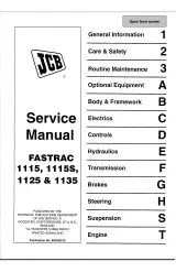 JCB 1115, 1115S, 1125, 1135 Tractor Service Manual (P/N 9803/8010) – preview page 1