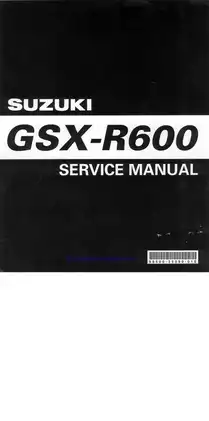 Suzuki GSX-R600 Service Manual (2004 Model) - Comprehensive Guide for Mechanic Use