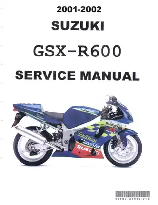 Suzuki GSX-R600 (2001-2002) Service Manual - Complete Repair Guide