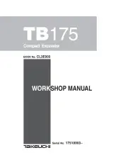 Takeuchi TB175 Mini Excavator 2003–2010 Workshop Manual (P/N CL3E003) – preview page 1
