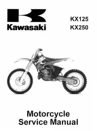Kawasaki KX125/KX250 Motorcycle Service Manual & Quick Reference Guide