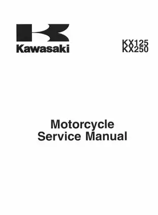 Kawasaki KX125/KX250 Motorcycle Service Manual & Quick Reference Guide Preview image 5