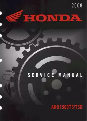 2008 Honda Aquatrax F-15X, ARX1500T3/T3D PWC service manual Preview image 1