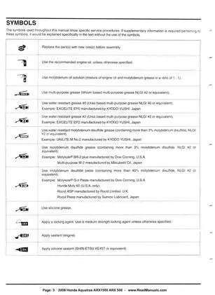 2008 Honda Aquatrax F-15X, ARX1500T3/T3D PWC service manual Preview image 3