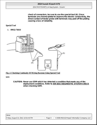 2010-2011 Suzuki Kizashi shop manual Preview image 3