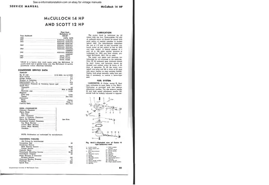 1958-1965 Scott McCulloch 3.5-75 hp outboard motor repair service manual Preview image 1