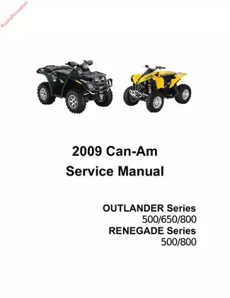 2009 Can-Am Outlander & Renegade Service Manual - Detailed Repair and Maintenance Guide