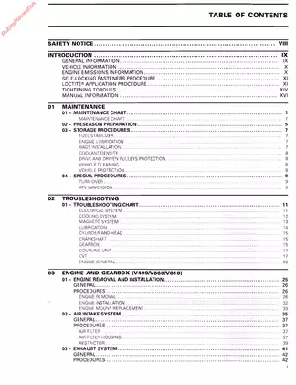 2009 Can-Am Outlander & Renegade Service Manual - Detailed Repair and Maintenance Guide Preview image 2