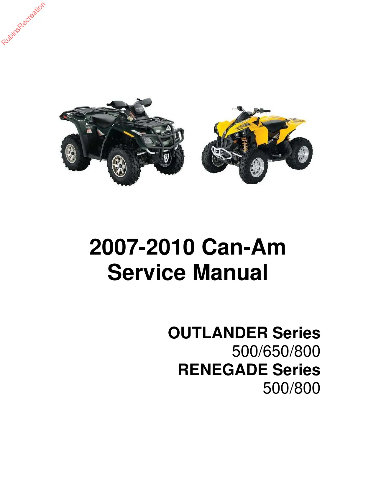 2007-2010 Can-Am Outlander & Renegade Series ATV Service Manual