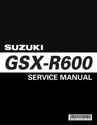 2006-2007 Suzuki GSX-R600 service manual Preview image 1