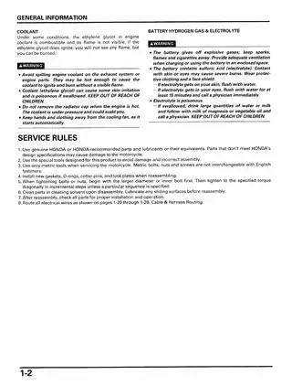 Honda VTR1000SP Service Manual - Comprehensive Maintenance Guide Preview image 5