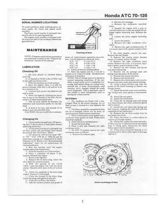 1985-1987 Honda ATC 70, ATC 90, ATC 125, ATC 110 repair and service manual Preview image 2