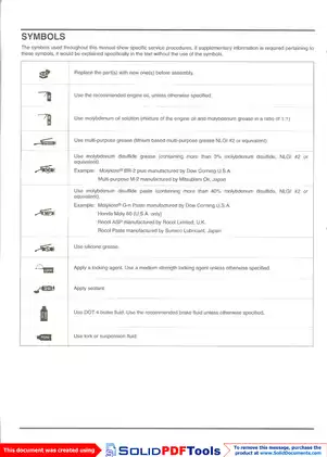 Honda TRX450R Service Manual (2004-2005) Preview image 3