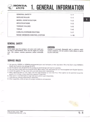 1985 Honda ATC 70 shop, repair and service manual Preview image 5