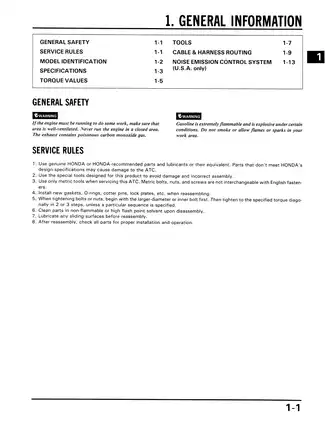 Honda ATC 350X Service Manual (1985) - Comprehensive Repair & Maintenance Guide Preview image 5