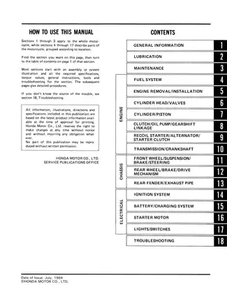 1984-1985 Honda ATC200M shop manual Preview image 4