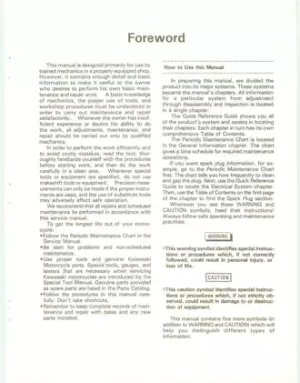 1991-1994 Kawasaki KDX250 motorcycle service manual Preview image 3