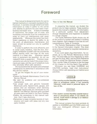 Kawasaki KDX200 Motorcycle Service Manual (1990-1994) Preview image 3
