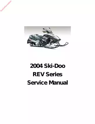 2004 Bombardier REV Series, GSX,  MX Z , Summit Ski-Doo service manual Preview image 1