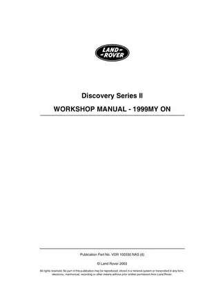 Comprehensive Workshop Manual for Land Rover Discovery Series II (1999 MY Onwards) Preview image 2