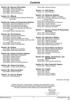 Comprehensive Repair Manual for John Deere 310E Backhoe Loader Preview image 2