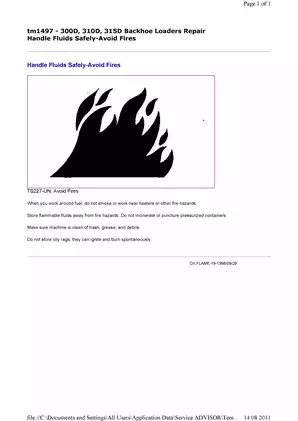 John Deere 300D, 310D, 315D backhoe loaders technical repair manual Preview image 5