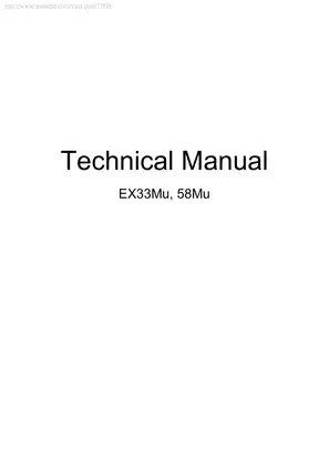 Hitachi EX33Mu, EX58Mu excavator OEM technical manual