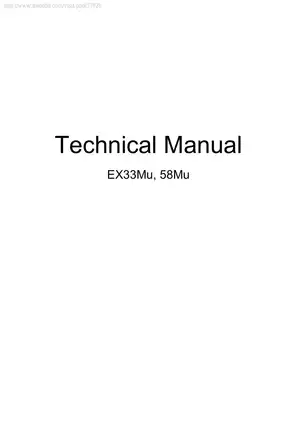 EX33Mu & EX58Mu Hydraulic Circuit Service Manual - Hitachi