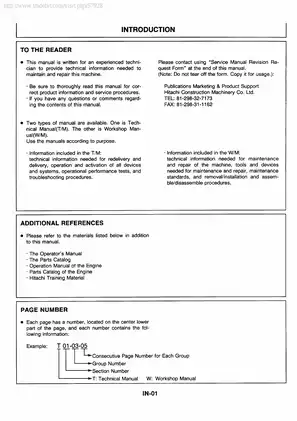 Hitachi EX33Mu, EX58Mu excavator OEM technical manual Preview image 2