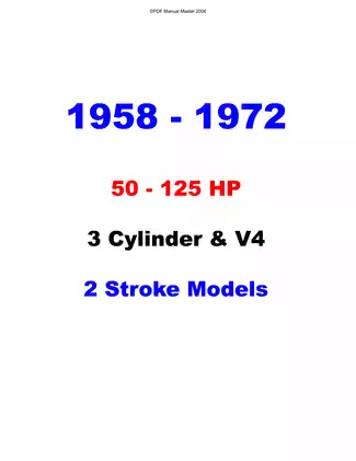 Outboard Service Manual for Johnson/Evinrude Engines (1958-1972)