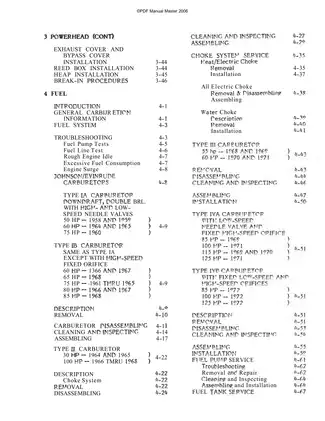 Outboard Service Manual for Johnson/Evinrude Engines (1958-1972) Preview image 3