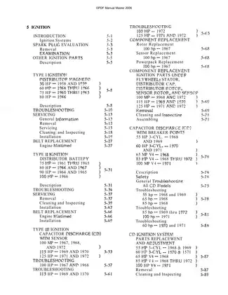 Outboard Service Manual for Johnson/Evinrude Engines (1958-1972) Preview image 4