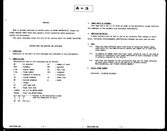 Suzuki GSX-R750M E28 Microfiche Parts Catalog Manual Preview image 3