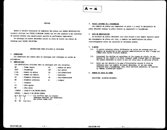 Suzuki GSX-R750M E28 Microfiche Parts Catalog Manual Preview image 4