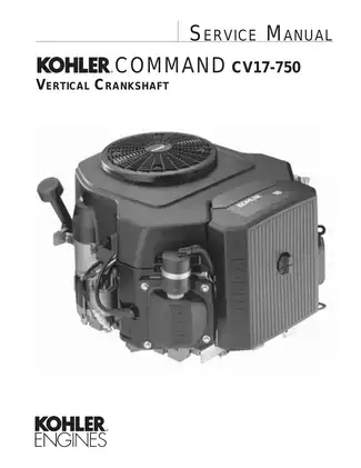 Kohler Command CV17-750 Engine Service Manual - Comprehensive Guide