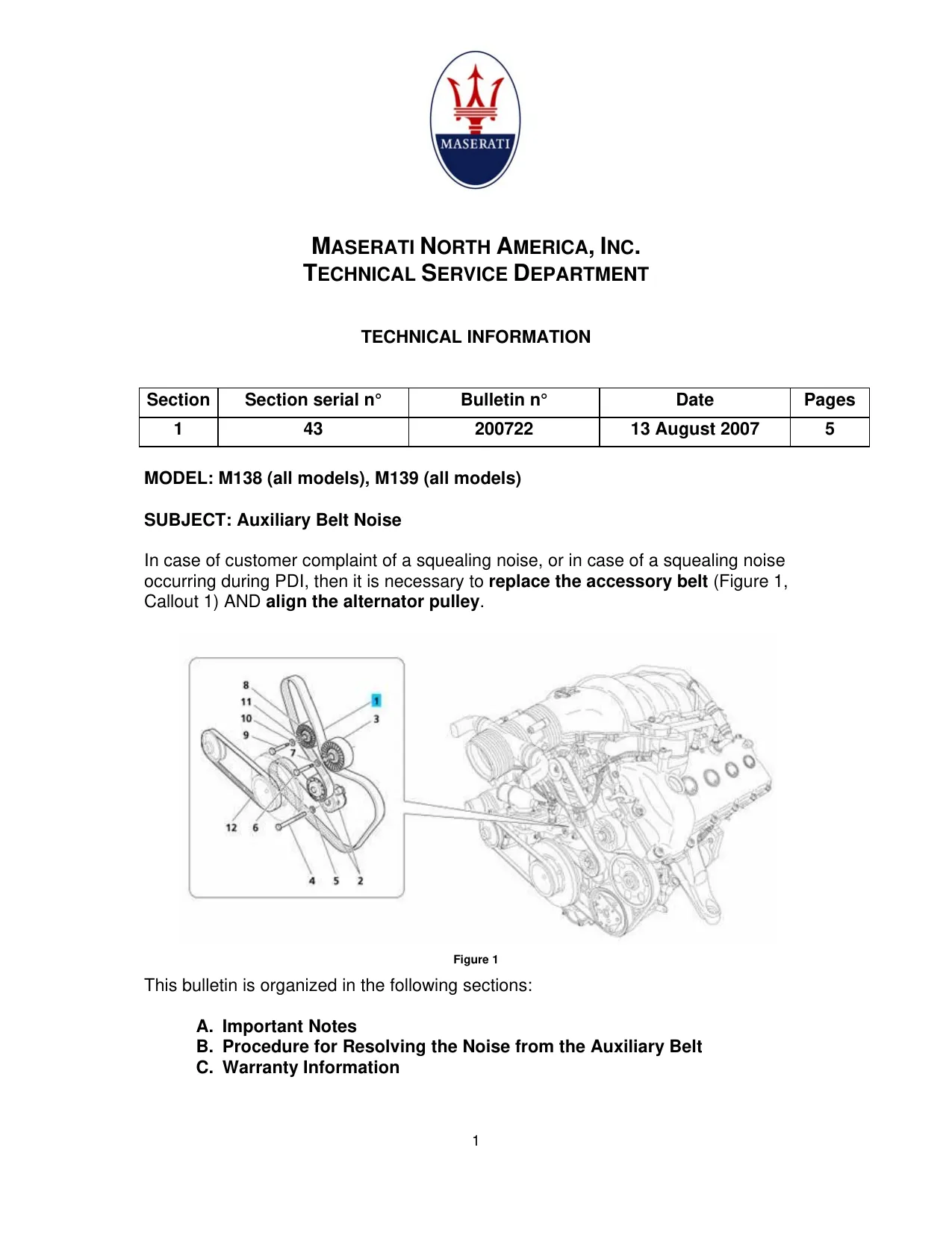 Maserati M138 Coupe Spyder repair manual Preview image 1