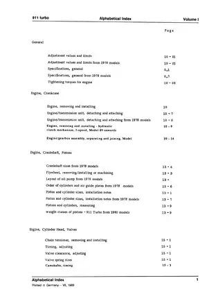 1975-1989 Porsche 930 Turbo 3.0L F6 3.3L F6 workshop manual Preview image 3